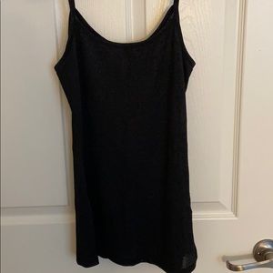 Black shimmering tank top